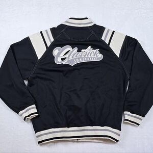 Vtg Joker Brand Classick Track Jacket XXL Black Streetwear Y2K Embroidered